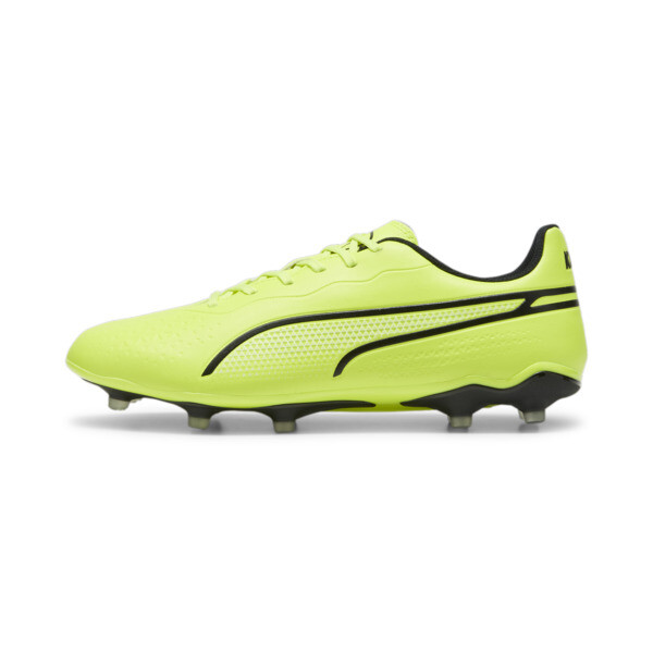 KING MATCH FG/AG Football Boots, Electric Lime-PUMA Black, large-ZAF