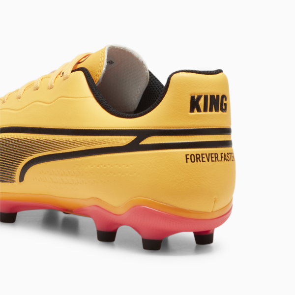Botines de fútbol Puma KING MATCH FG/AG, Sun Stream-PUMA Black-Sunset Glow, large-ARG