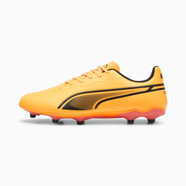 Botines de fútbol Puma KING MATCH FG/AG, Sun Stream-PUMA Black-Sunset Glow, large-ARG