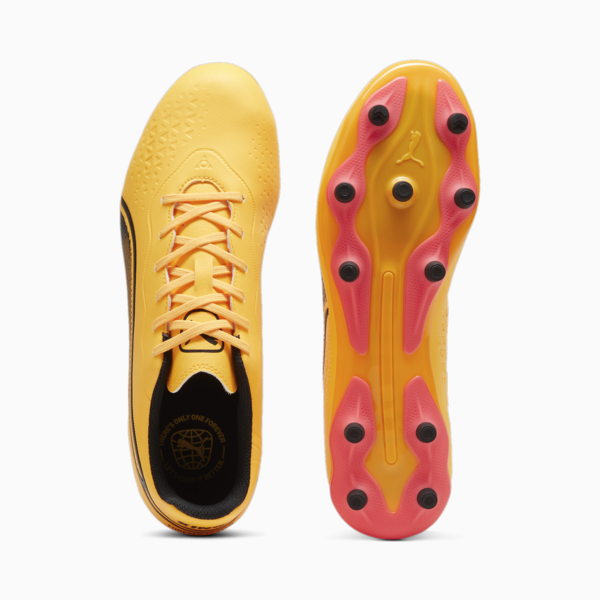 Botines de fútbol Puma KING MATCH FG/AG, Sun Stream-PUMA Black-Sunset Glow, large-ARG