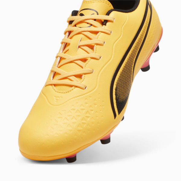 Botines de fútbol Puma KING MATCH FG/AG, Sun Stream-PUMA Black-Sunset Glow, large-ARG