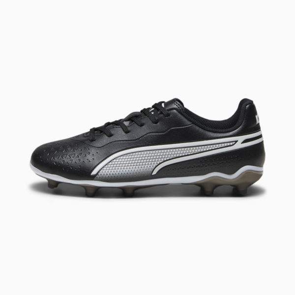 KING MATCH FG/AG Youth Football Boots, PUMA Black-PUMA White, large-MEX