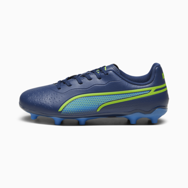 Botines de fútbol Puma KING MATCH FG/AG para niños, Persian Blue-Pro Green-Ultra Blue, large-ARG