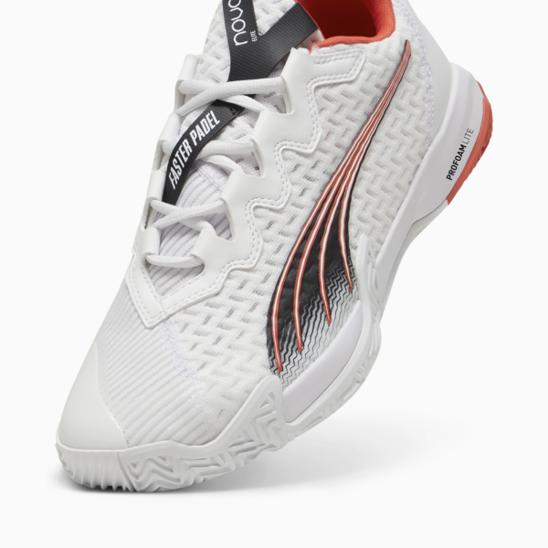 Zapatillas de Pádel NOVA Elite, PUMA White-PUMA Black-Active Red, large-ARG