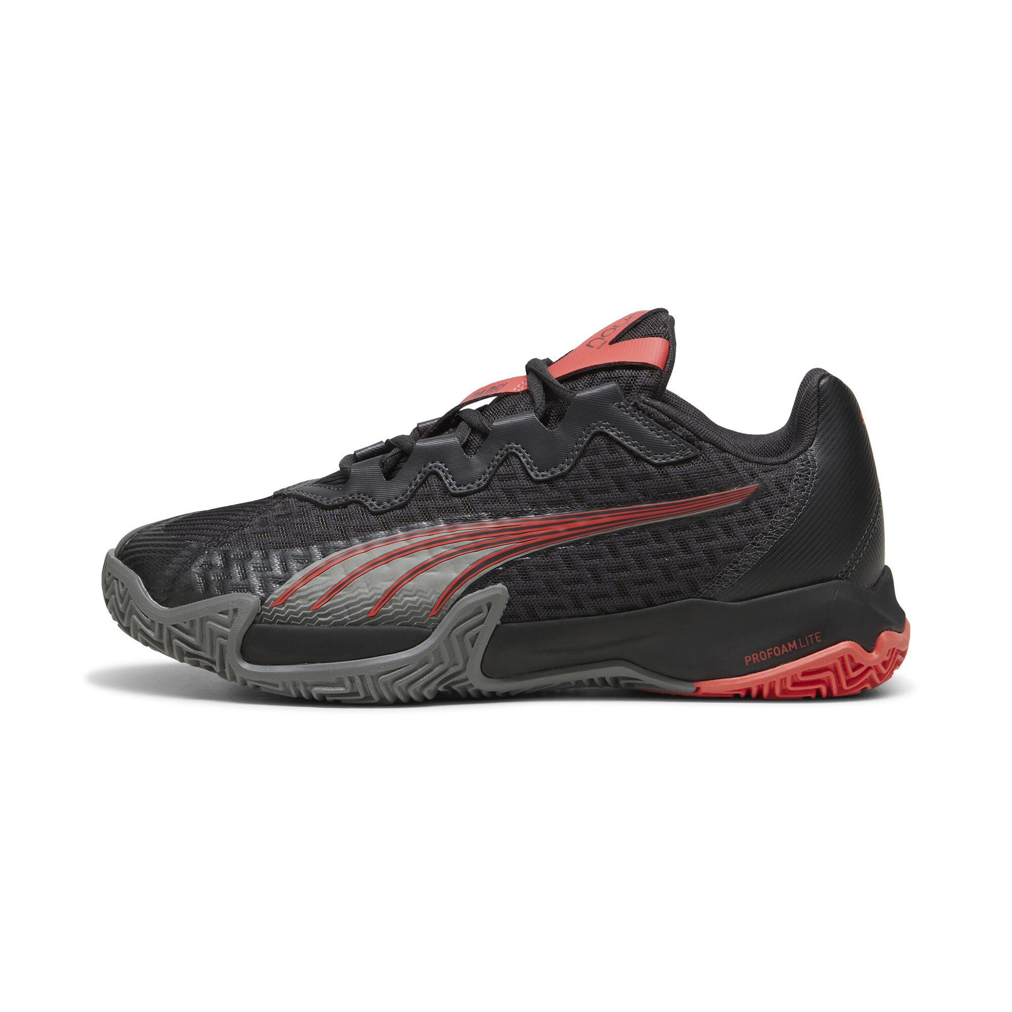 Puma NOVA Elite Padel-Schuhe | Mit Colorful | Flat Dark Gray/Black/Flat Medium Gray | Größe: 40.5