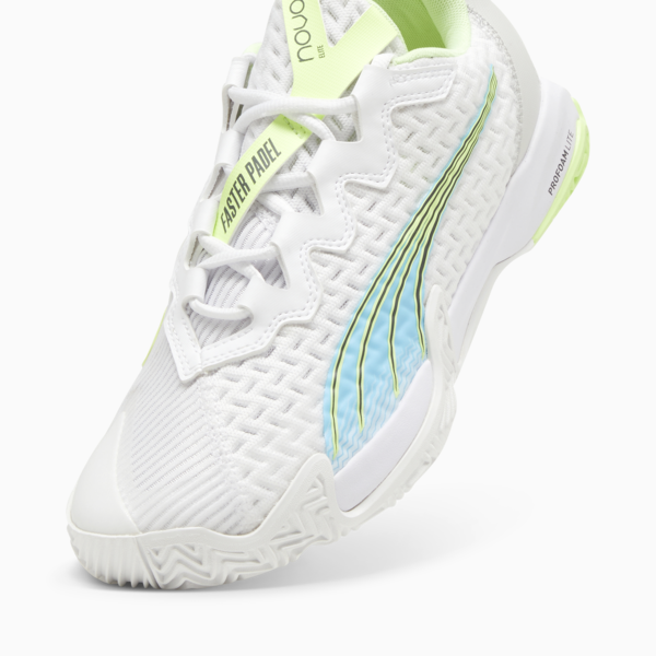 Zapatillas de Pádel NOVA Elite, PUMA White-Luminous Blue-Fizzy Apple-Shadow Gray, large-ARG