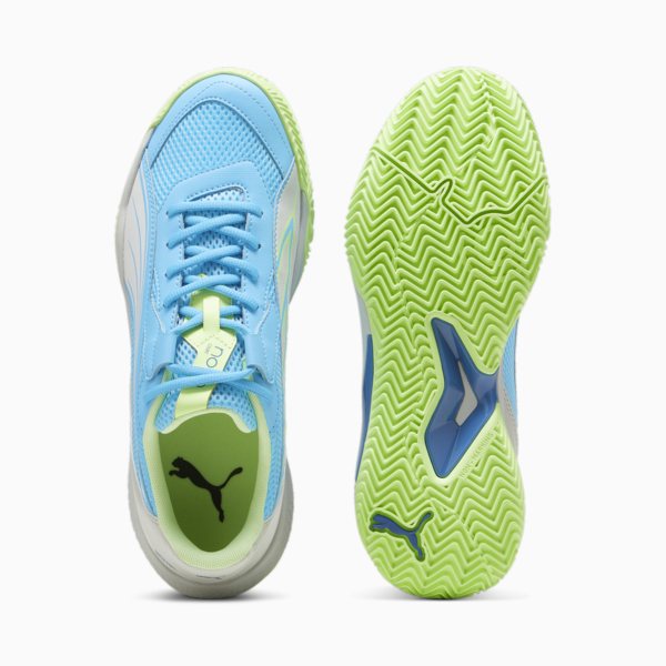 NOVA Court Padel Shoes, Luminous Blue-PUMA White-Glacial Gray, large-ZAF