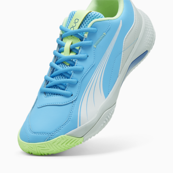 NOVA Smash Padel Shoe, Luminous Blue-PUMA White-Glacial Gray, large-ZAF
