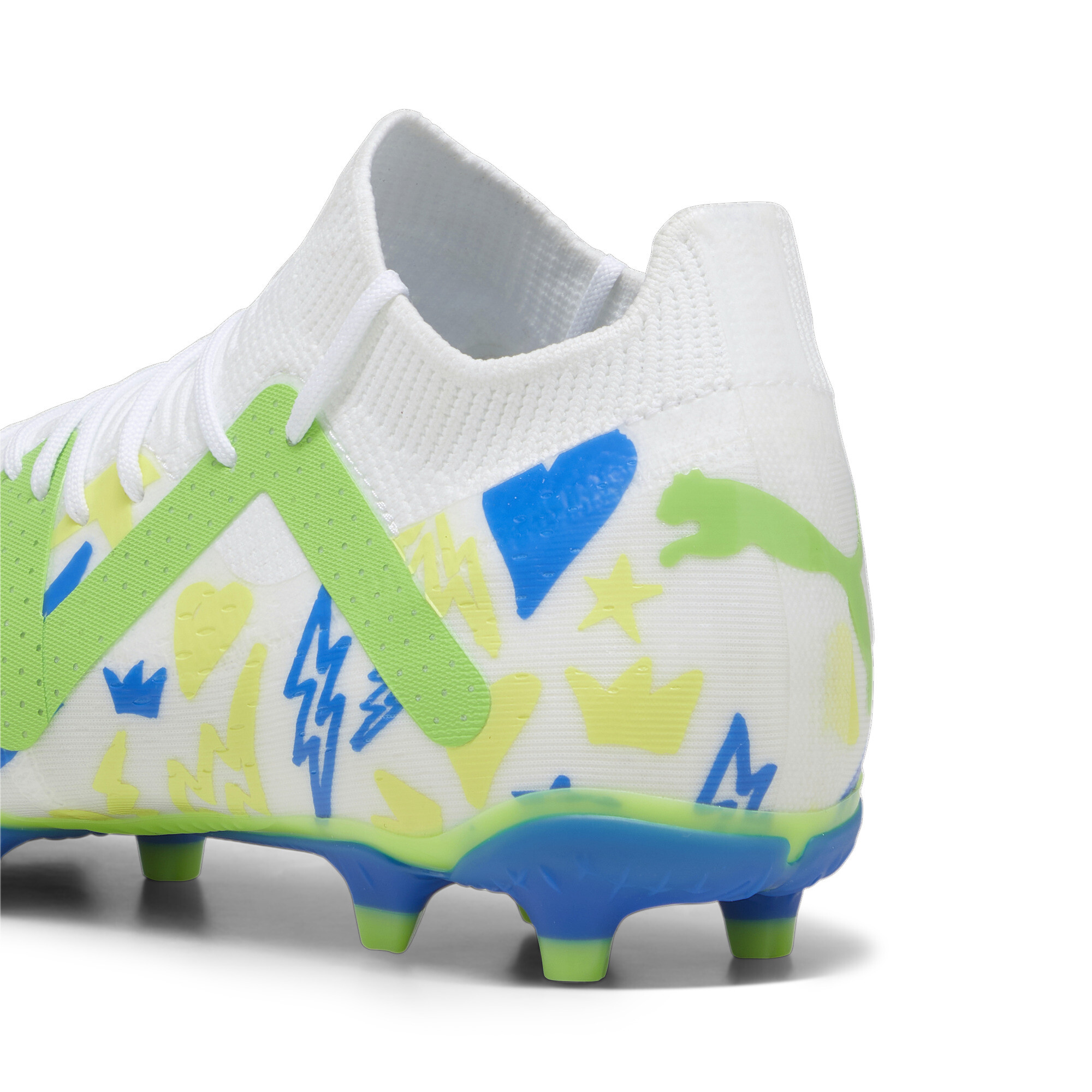 Men's Puma FUTURE MATCH Neymar Jr FG/AG Football Boots, White, Size 44, Shoes