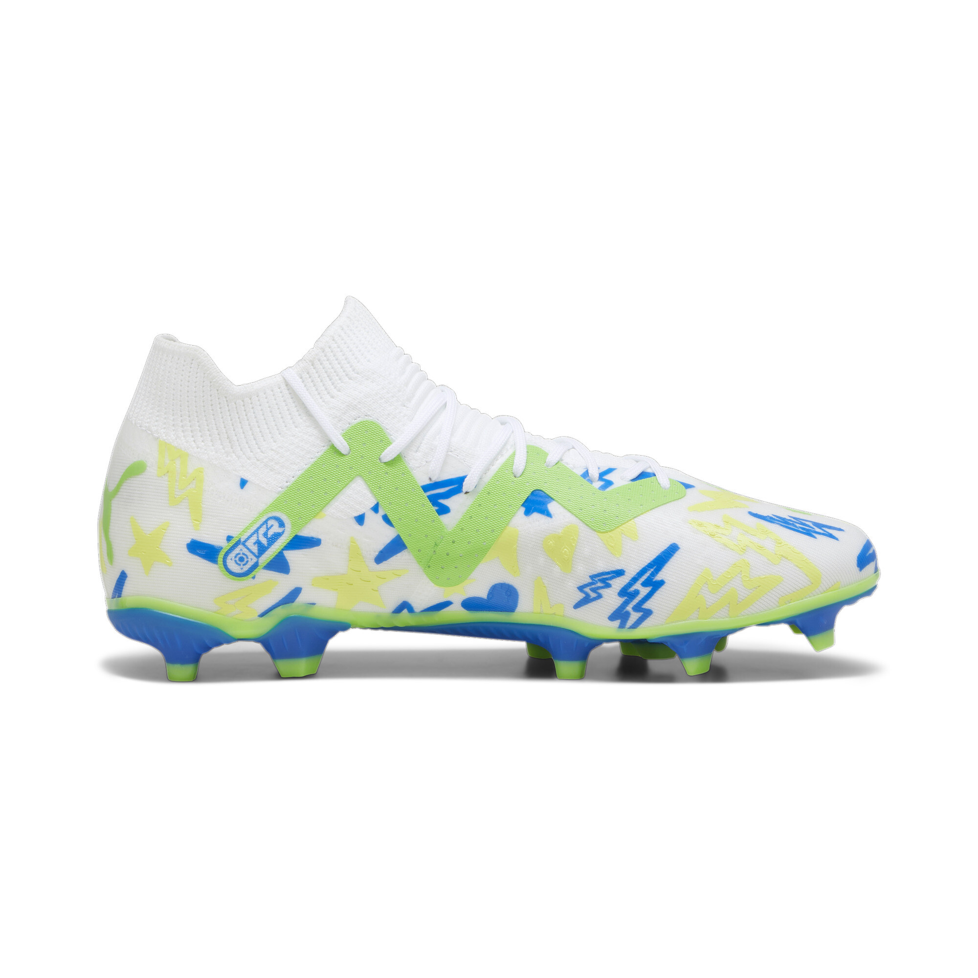 Men's Puma FUTURE MATCH Neymar Jr FG/AG Football Boots, White, Size 46.5, Shoes