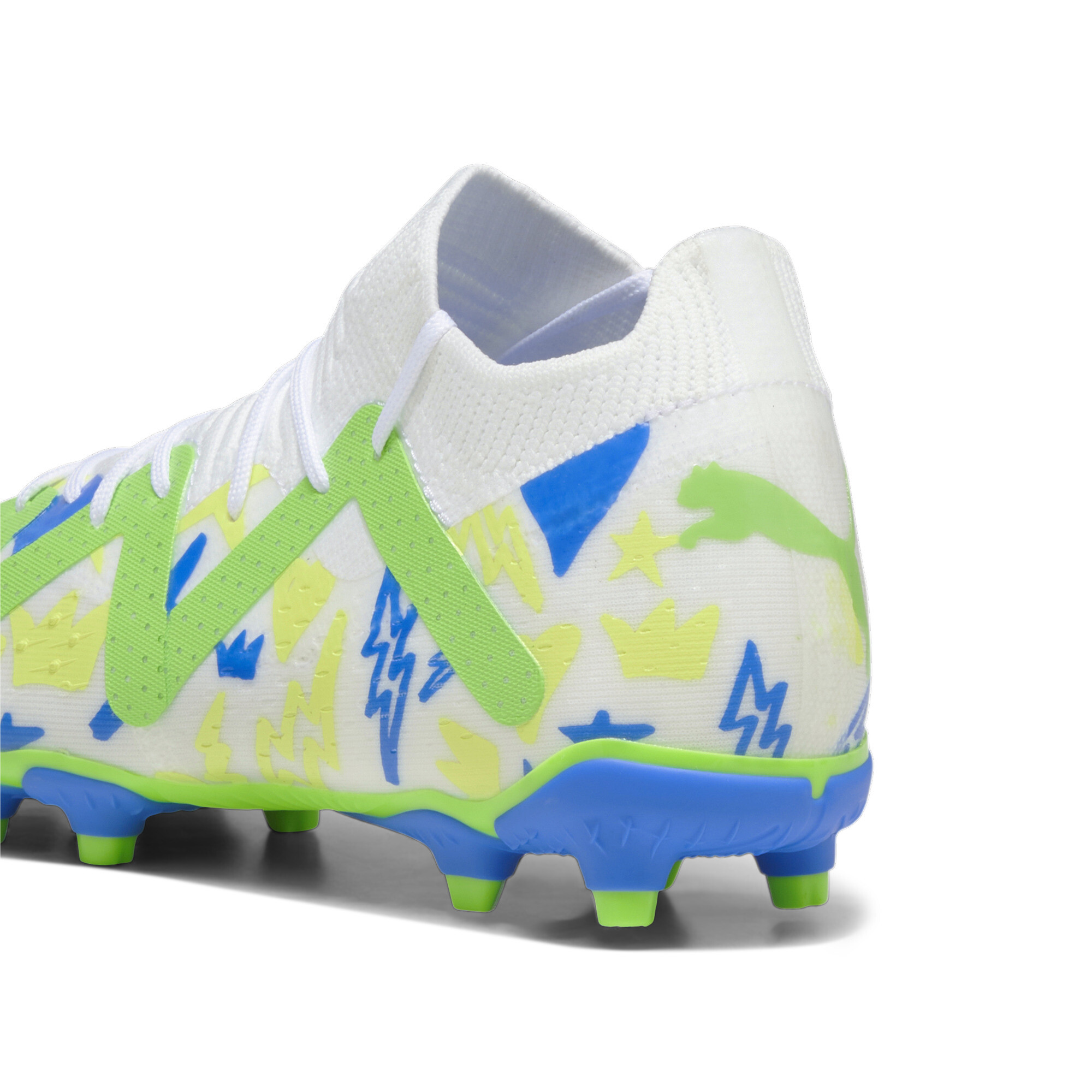Puma FUTURE MATCH Neymar Jr FG/AG Youth Football Boots, White, Size 29, Shoes