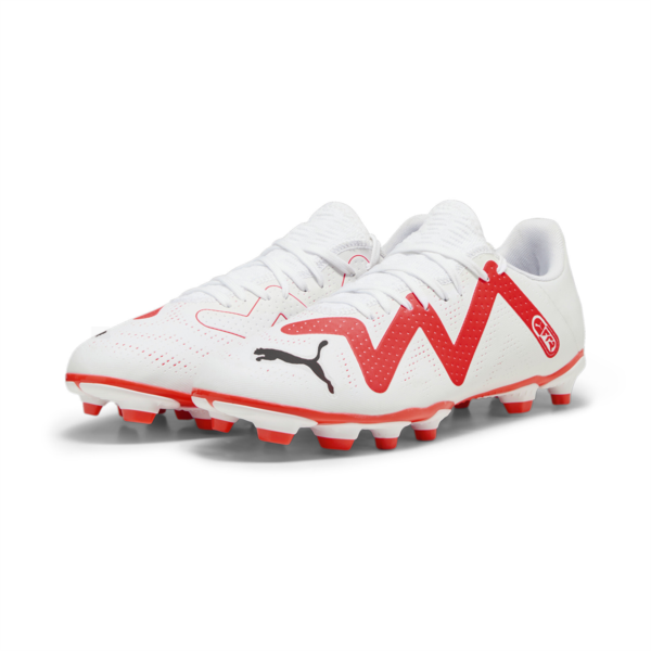 Botín FUTURE PLAY FG/AG ADP, PUMA White-Fire Orchid, large-ARG