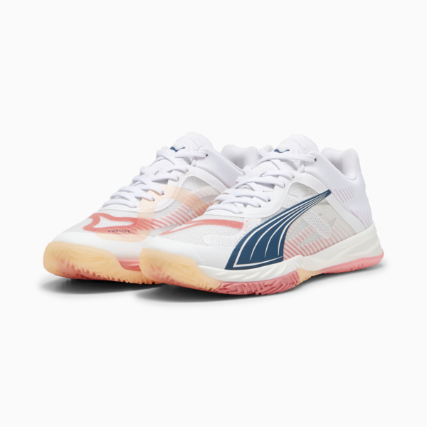 Accelerate NITRO SQD Women's Indoor Sports Shoes, PUMA White-Ocean Tropic-Passionfruit-Fizzy Melon, large-ZAF