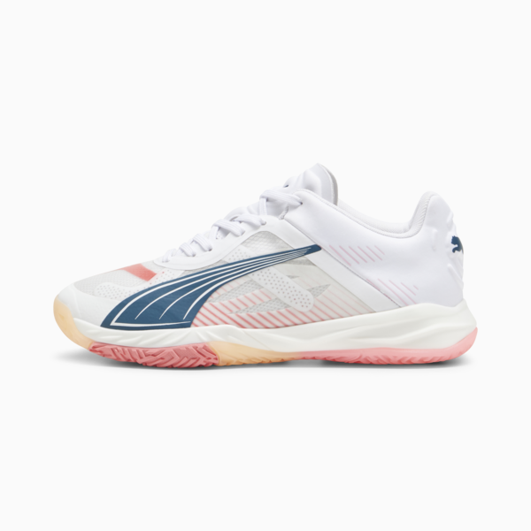 Accelerate NITRO SQD Women's Indoor Sports Shoes, PUMA White-Ocean Tropic-Passionfruit-Fizzy Melon, large-ZAF