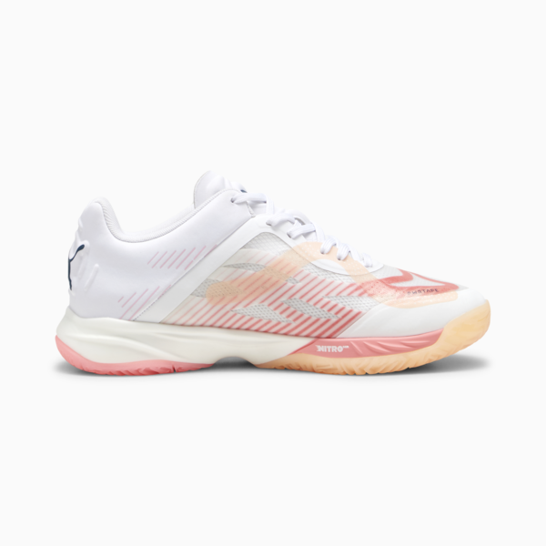 Accelerate NITRO SQD Women's Indoor Sports Shoes, PUMA White-Ocean Tropic-Passionfruit-Fizzy Melon, large-ZAF