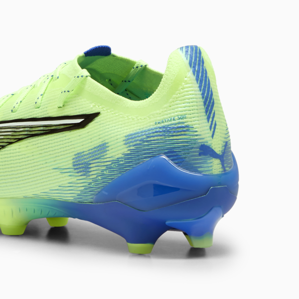 Botines de fútbol ULTRA 5 ULTIMATE FG para mujer, Fizzy Apple-PUMA White-Bluemazing, large-ARG