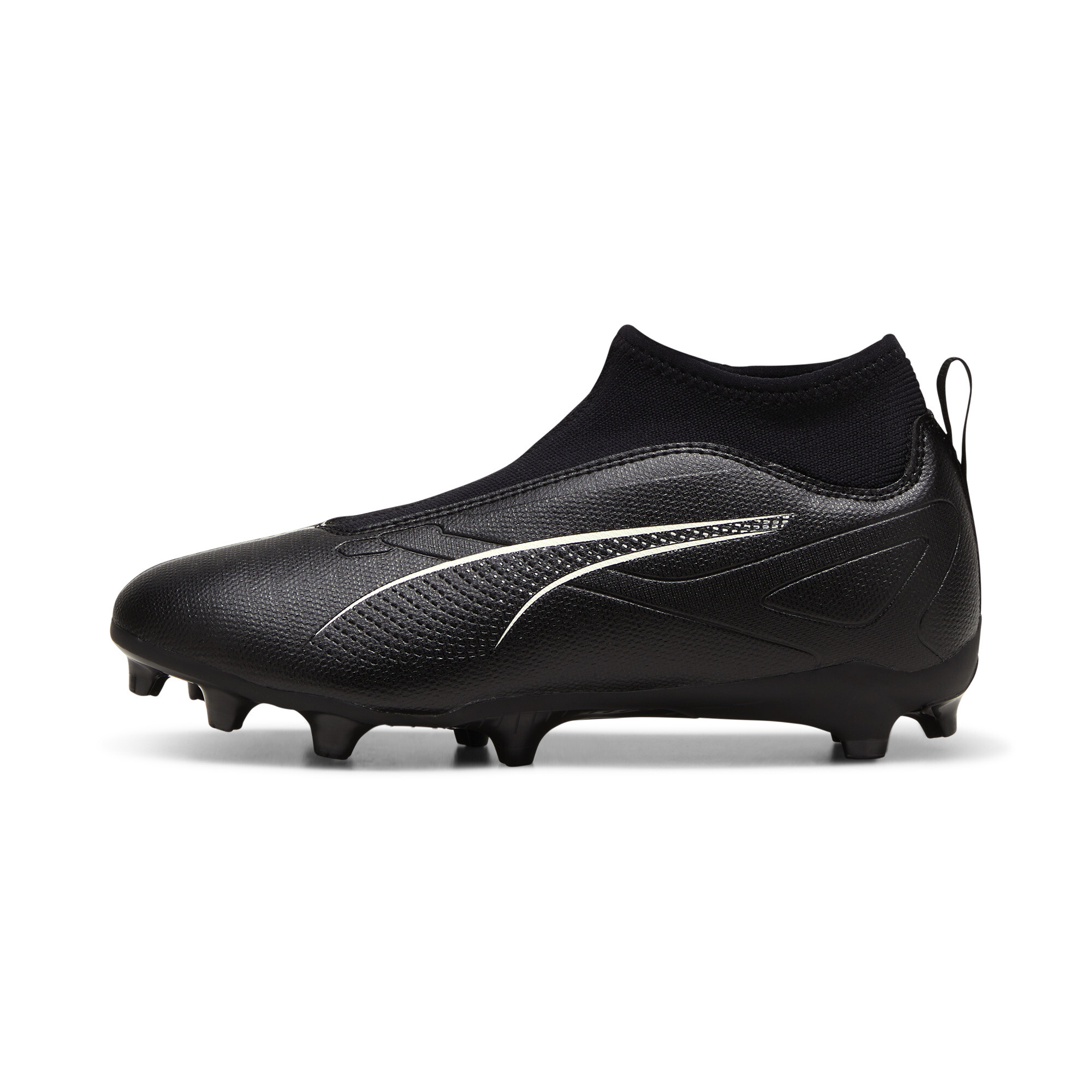 Puma ULTRA 5 MATCH+ FG/AG Fußballschuhe ohne Schnürung Teenager Für Für Kinder | Black/White | Größe: 38.5