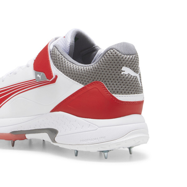 PUMA Bowling 24.1 Cricket Shoe, PUMA White-PUMA Red-Stormy Slate, large-ZAF