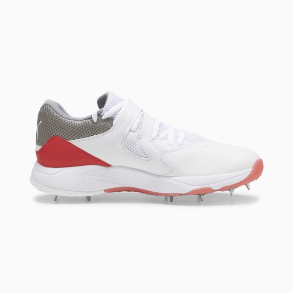 PUMA Bowling 24.1 Cricket Shoe, PUMA White-PUMA Red-Stormy Slate, large-ZAF