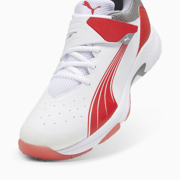 PUMA Bowling 24.1 Cricket Shoe, PUMA White-PUMA Red-Stormy Slate, large-ZAF