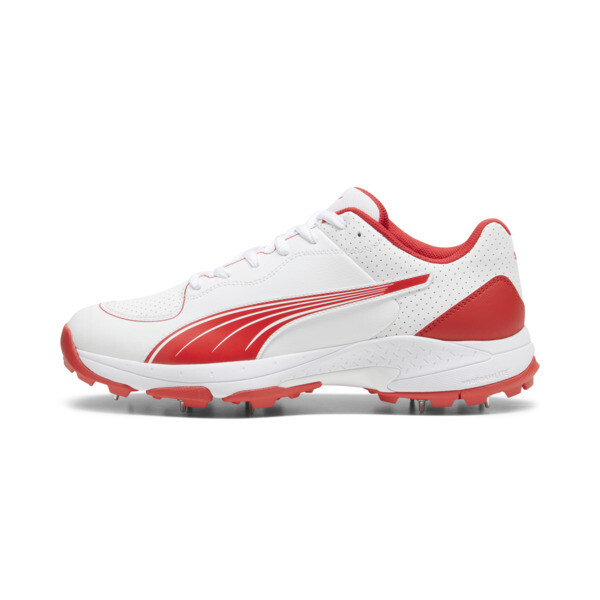 PUMA Spike 24.2 Cricket Shoes, PUMA White-PUMA Red, swatch-ZAF