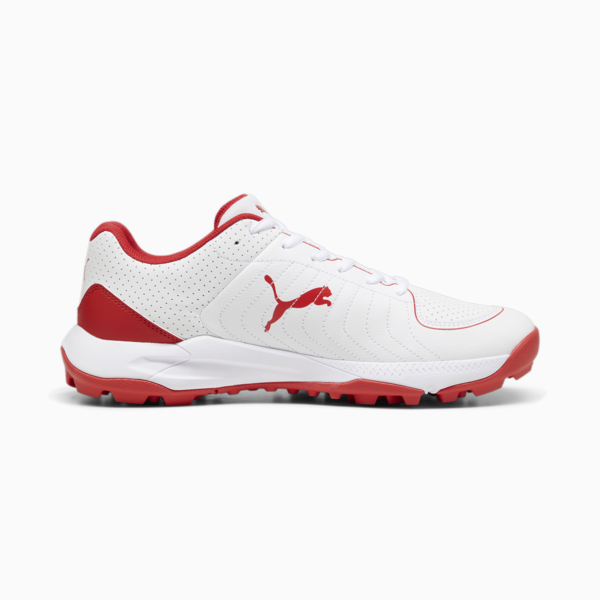 PUMA 24 FH Rubber Cricket Shoe, PUMA White-PUMA Red, large-ZAF