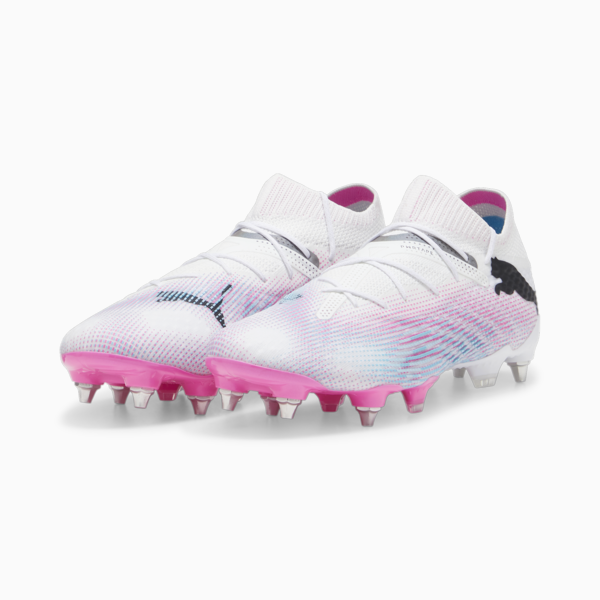 FUTURE 7 ULTIMATE MxSG Football Boots, PUMA White-PUMA Black-Poison Pink, large-ZAF