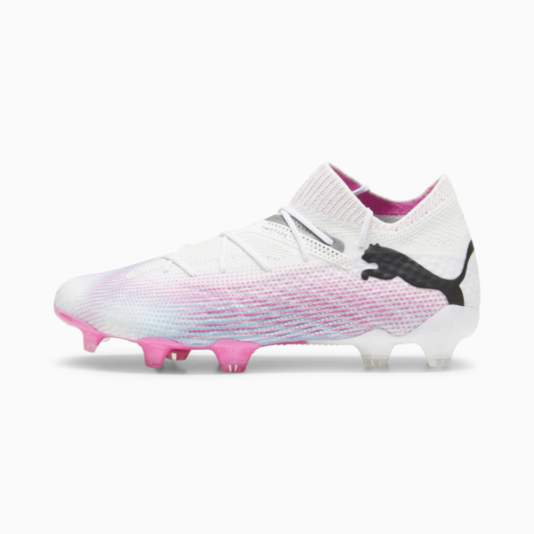 FUTURE 7 ULTIMATE FG/AG Women's Football Boots, PUMA White-PUMA Black-Poison Pink, large-ZAF