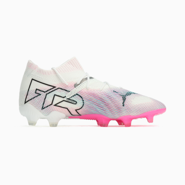 Botines de fútbol FUTURE 7 ULTIMATE FG/AG para mujer, PUMA White-PUMA Black-Poison Pink, large-ARG