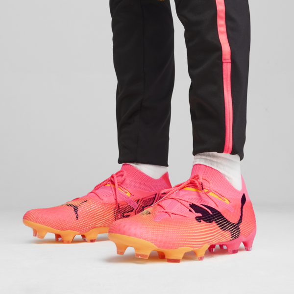 FUTURE 7 ULTIMATE FG/AG Women's Football Boots, Sunset Glow-PUMA Black-Sun Stream, large-ZAF