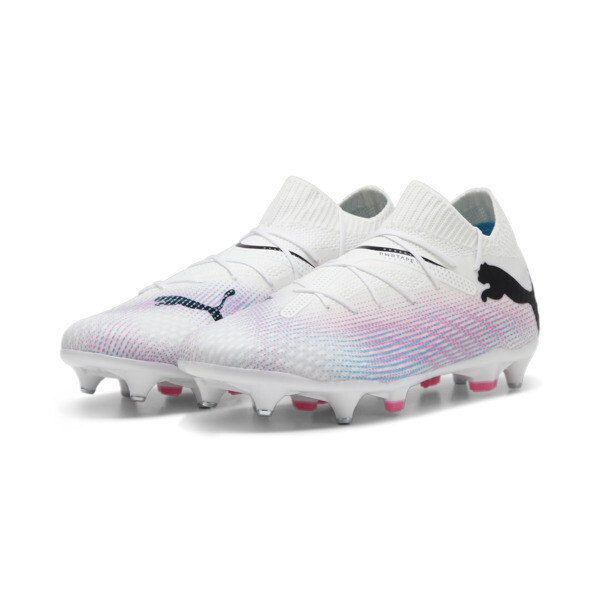 FUTURE 7 PRO MxSG Football Boots, PUMA White-PUMA Black-Poison Pink, large-ZAF