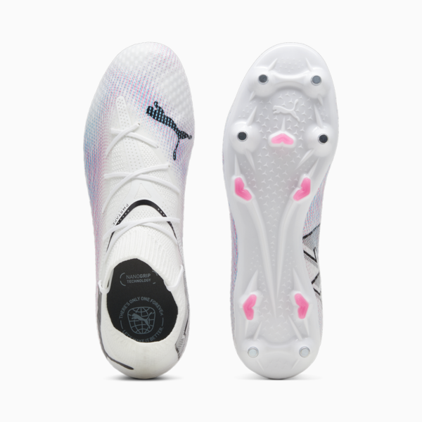 FUTURE 7 PRO MxSG Football Boots, PUMA White-PUMA Black-Poison Pink, large-ZAF