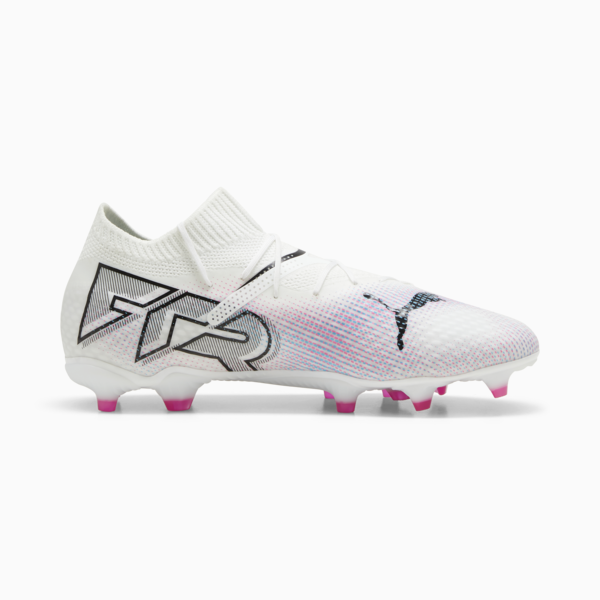 FUTURE 7 PRO FG/AG Football Boots, PUMA White-PUMA Black-Poison Pink, large-ZAF
