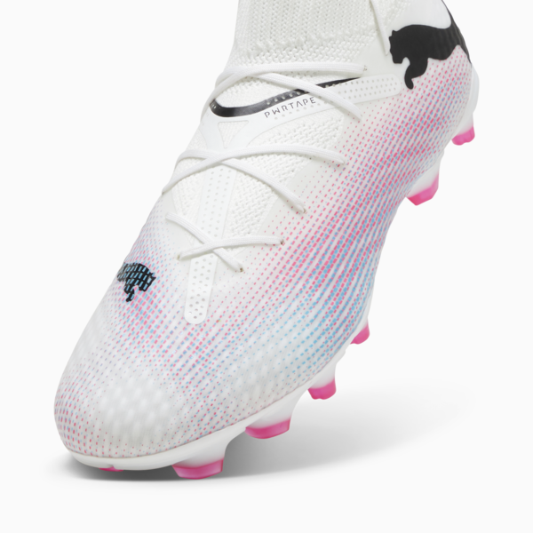 FUTURE 7 PRO FG/AG Football Boots, PUMA White-PUMA Black-Poison Pink, large-ZAF