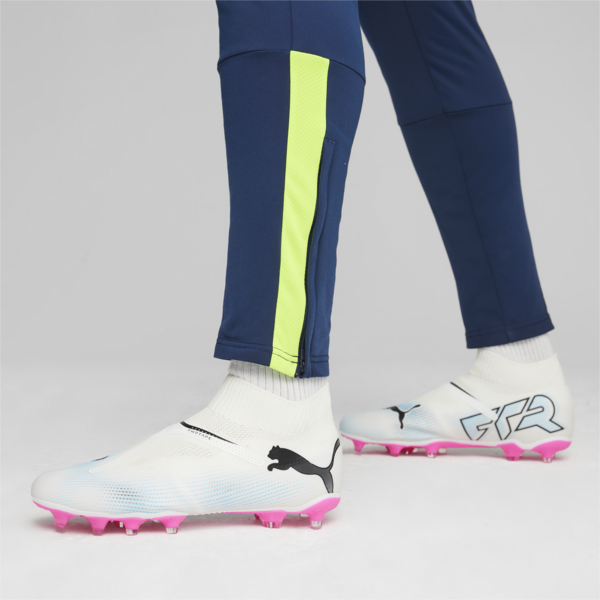 FUTURE 7 MATCH FG/AG Laceless Football Boots, PUMA White-PUMA Black-Poison Pink, large-ZAF