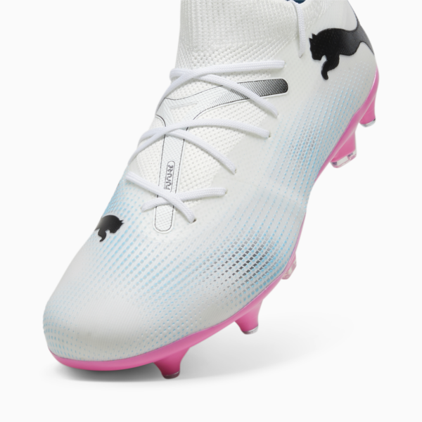 FUTURE 7 MATCH MxSG Football Boots, PUMA White-PUMA Black-Poison Pink, large-ZAF