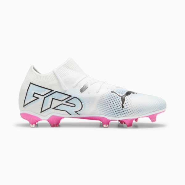 FUTURE 7 MATCH FG/AG Football Boots, PUMA White-PUMA Black-Poison Pink, large-ZAF