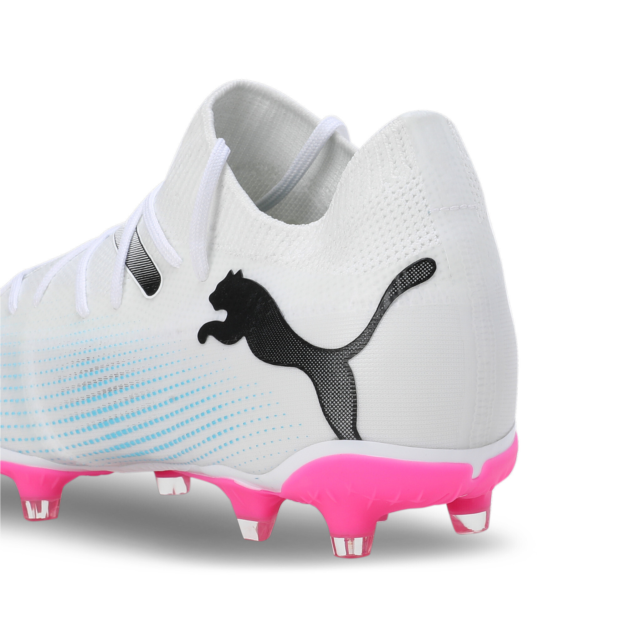 Women's PUMA FUTURE 7 MATCH FG/AG Football Boots In White/Pink, Size EU 41