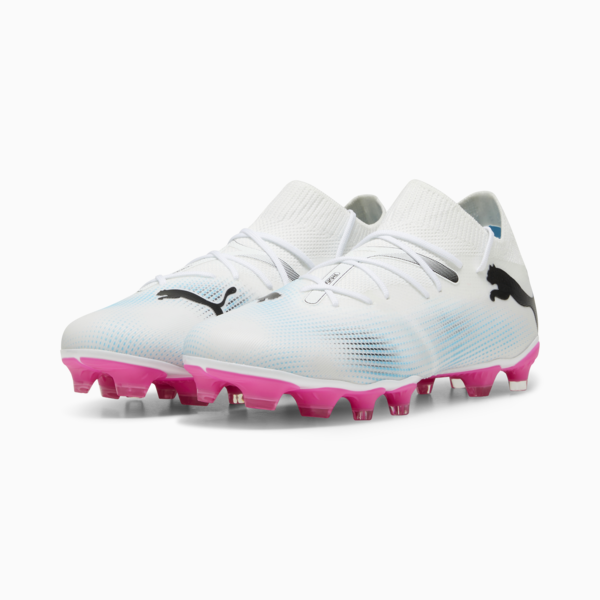 Botines de fútbol FUTURE 7 MATCH FG/AG para mujer, PUMA White-PUMA Black-Poison Pink, large-ARG