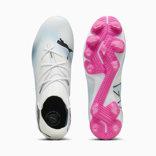 Botines de fútbol FUTURE 7 MATCH FG/AG para mujer, PUMA White-PUMA Black-Poison Pink, large-ARG