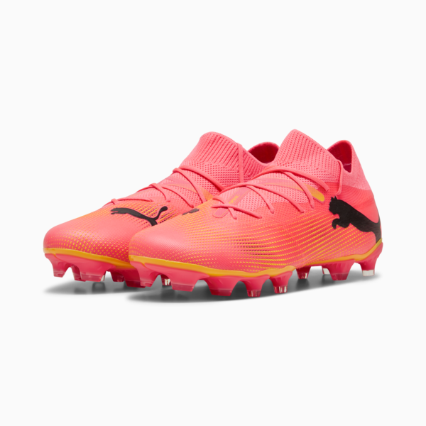 Botines de fútbol FUTURE 7 MATCH FG/AG para mujer, Sunset Glow-PUMA Black-Sun Stream, large-ARG