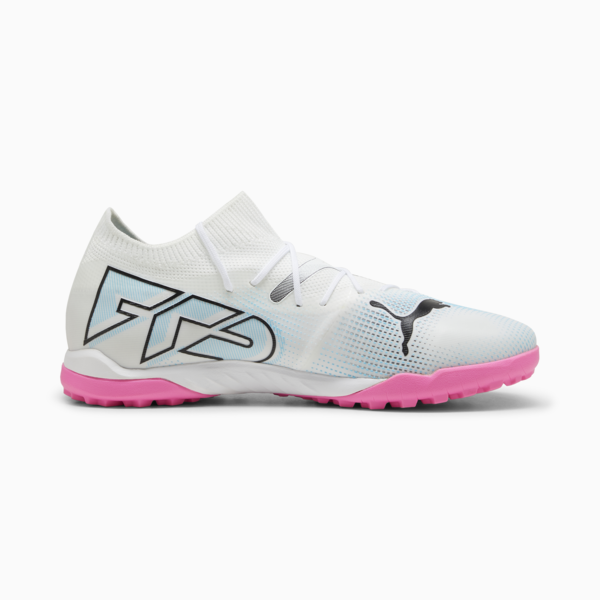 FUTURE 7 MATCH TT Football Boots, PUMA White-PUMA Black-Poison Pink, large-ZAF