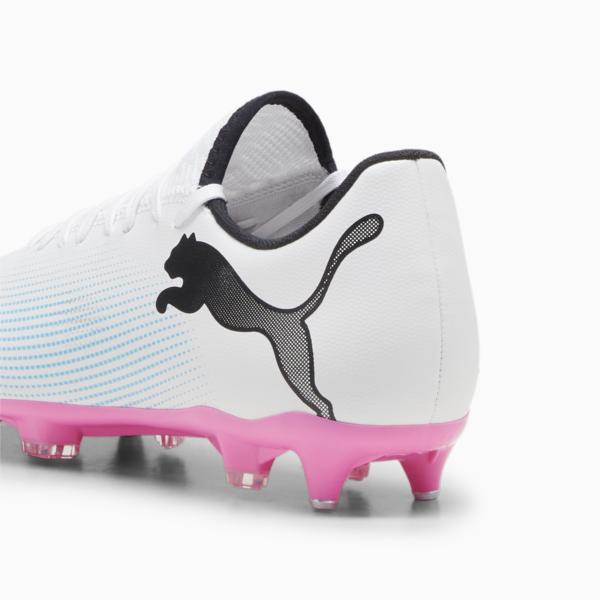 FUTURE 7 PLAY MxSG Football Boots, PUMA White-PUMA Black-Poison Pink, large-ZAF