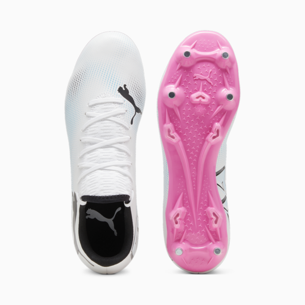 FUTURE 7 PLAY MxSG Football Boots, PUMA White-PUMA Black-Poison Pink, large-ZAF