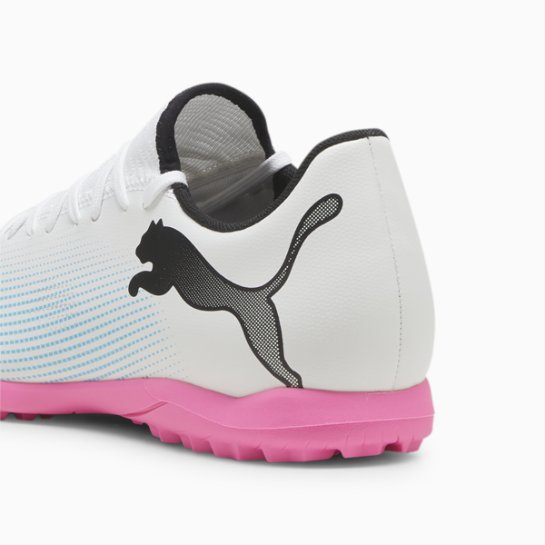FUTURE 7 PLAY TT Football Boots, PUMA White-PUMA Black-Poison Pink, large-ZAF