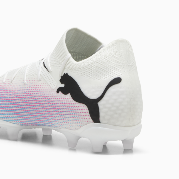 FUTURE 7 PRO FG/AG Youth Football Boots, PUMA White-PUMA Black-Poison Pink, large-ZAF