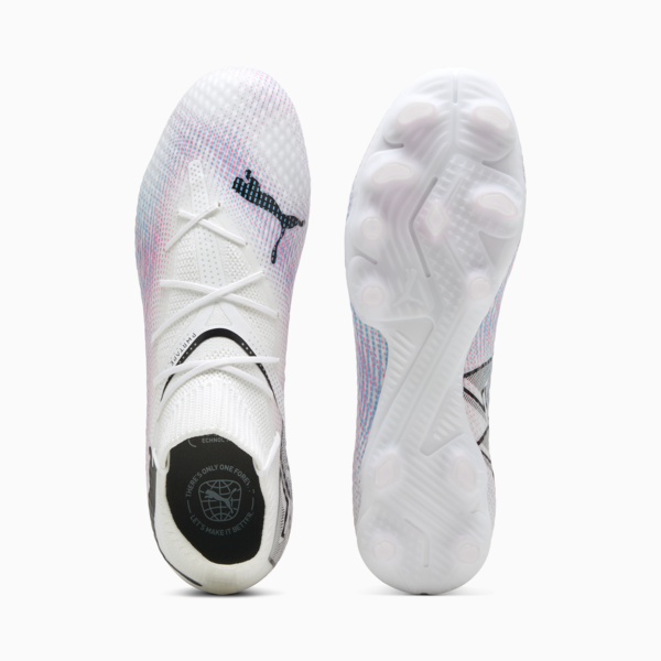 FUTURE 7 PRO FG/AG Youth Football Boots, PUMA White-PUMA Black-Poison Pink, large-ZAF