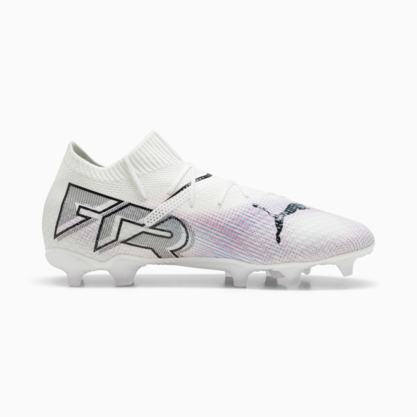 FUTURE 7 PRO FG/AG Youth Football Boots, PUMA White-PUMA Black-Poison Pink, large-ZAF