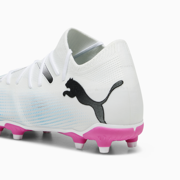 FUTURE 7 MATCH FG/AG Youth Football Boots, PUMA White-PUMA Black-Poison Pink, large-MEX