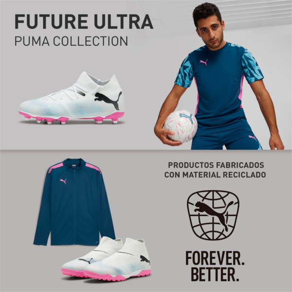 FUTURE 7 MATCH FG/AG Youth Football Boots, PUMA White-PUMA Black-Poison Pink, large-MEX